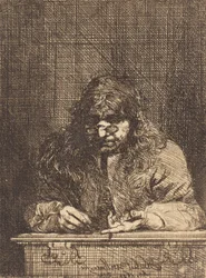 Selbstporträt Zeichnung, 1675 (Radierung auf Büttenpapier)